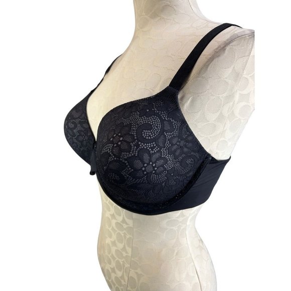 38D Maidenform Black Lace Front Underwire Bra Fabulous Fit DM7543 - Picture 3 of 6